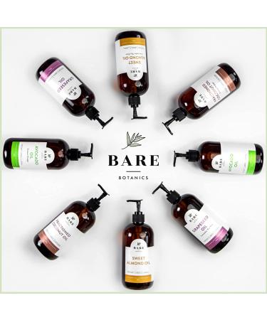 Bare Botanics Fractionated Coconut Oil (Lemon Orange) - 24oz Bottle | Moisturizing & Shaving Body Oil for Dry Skin | 100% Pure Coconut Oil with Lemon Essential Oil - Buy Online on GoSupps.com