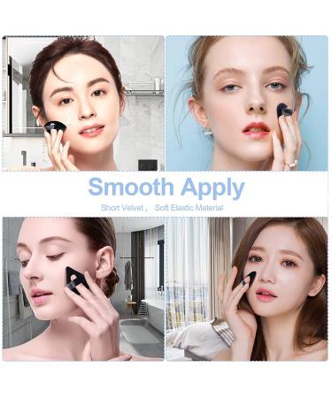 8PCS Velvet Triangle Powder Puff Set for Face & Body Makeup - Black - Buy Online on GoSupps.com