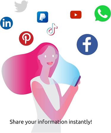 Social Master NFC Tag for Instant Contact & Social Sharing - iOS/Android Compatible (Navy) - Buy Online on GoSupps.com