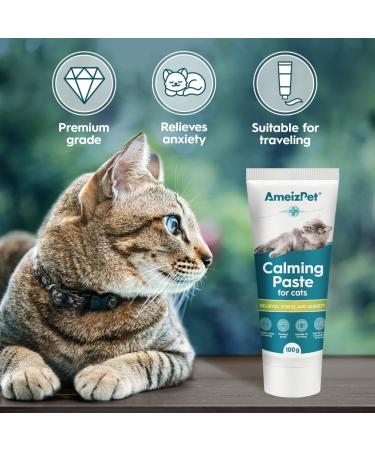 AMEIZPET Soothing Paste for Cats - Natural Stress Relief with Green Tea Extract | 100g Anti-Stress Calming Gel - Buy Online on GoSupps.com