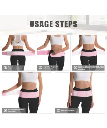 SI Joint Sacroiliac Belt for Pain Relief - Sciatica & Lower Back Support for Women & Men | Elastic Lumbar Pelvic Brace (Pink - Buy Online on GoSupps.com