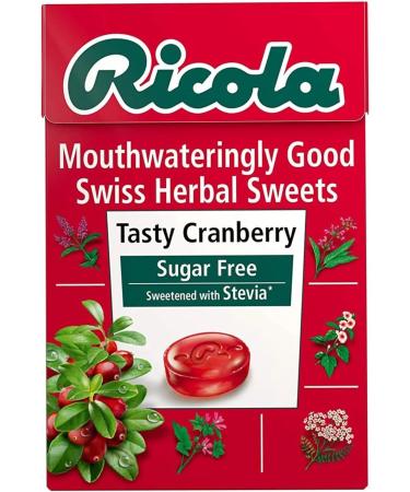 RICOLA Swiss Herbal Sweets - Cranberry (Stevia) 45g (Pack of 20) - Buy Online on GoSupps.com