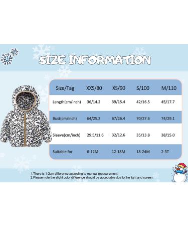 Kids4ever Toddler Winter Coat Leopard Print 2-3 Years | Hooded Zipper Jacket for Boys and Girls | Windproof Snowsuit with Fleece Lining - Buy Online on GoSupps.com