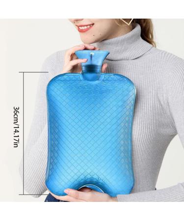 Large 3L Hot Water Bottle with Lid | Transparent PVC Warming Bag for Hot & Cold Compress | Hand & Foot Warmer - Buy Online on GoSupps.com