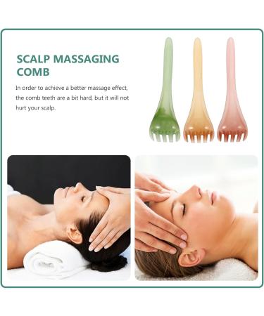 Beavorty Manual Head Massager - 3 Piece Harz Handkopf & Portable Wide Teeth Head Scratch for Hair Spa - International Shipping Available - Buy Online on GoSupps.com