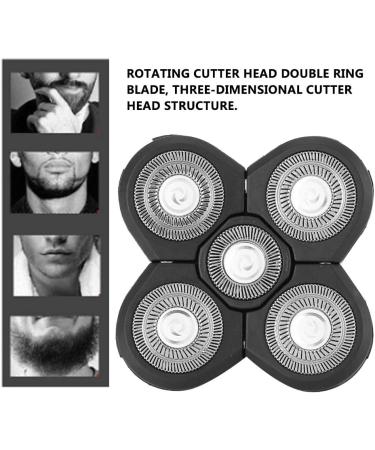 5 Blade Rotating Electric Beard Shaver - Waterproof Replacement Head | Universal Electric Shaver Accessory - Buy Online on GoSupps.com