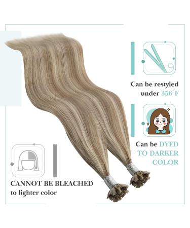 Youngsee Real Hair Bonding Extensions 35cm Light Brown U Tip | Remy Hair Keratin Extensions #P8A/60 - 50g - Buy Online on GoSupps.com