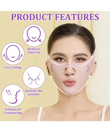 V Line Face Lifting Chin Mask Reusable V Line Lifting Chin Strap Double Chin Reducer Jaw Strap for Double Chin V Shaped Facial Lifting Bands for Men and Women - Buy Online on GoSupps.com