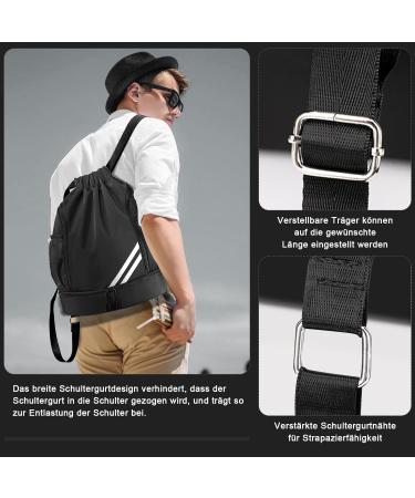 Gym Bag with Cord - Waterproof Large Capacity Sports Backpack for Men Women & Juniors | Football Bag with Ball Compartment & Adjustable Straps - Buy Online on GoSupps.com