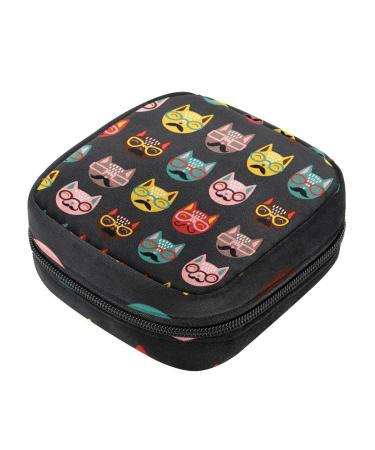 Storage bags for women's bandages cat patterns menstrual cup portable women's bandages storage bags female menstruation first period bag for teenagers girls women women