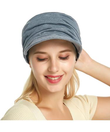 Aumdrey Fashion Brim Visor Cap for Women - Medium Grey | Daily Wear Hat for Ladies - Buy Online on GoSupps.com