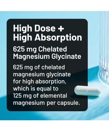 NatureWise Magnesium Glycinate 625 mg - High Absorption Chelated Magnesium Glycinate for Sleep Relaxation Muscle & Bones* - Gentle on Stomach Vegan Non-GMO - 30 Capsules 30-Day Supply Unflavored 30 Count (Pack of 1) - Buy Online on GoSupps.com