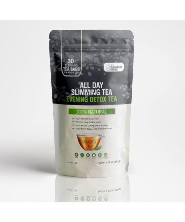 30-Day All Day Slimming Tea for Weight Loss - Natural Detox Tea for Tummy Flattening & Energy Boost - 30 Day Supply - Buy Online on GoSupps.com