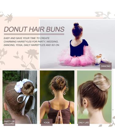 7pcs MORGLES Donut Hair Bun Maker Set - Dark Brown | Includes 5 Elastic Bands & 20 Hair Pins - Buy Online on GoSupps.com