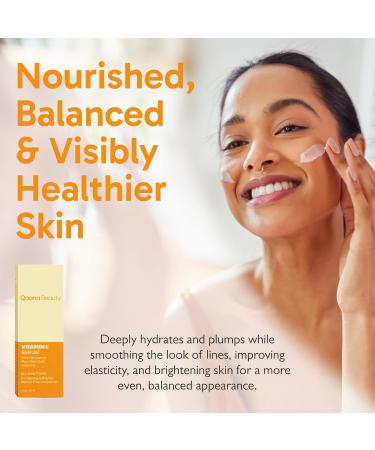 Qaana Super Vitamin C Face Serum for Mature Skin: 7-in-One Hydrating Anti-Aging Formula with Vitamin C Hyaluronic Acid Caffeine-Firming Lifting Targets Wrinkles Dark Spots 1 fl oz - Buy Online on GoSupps.com