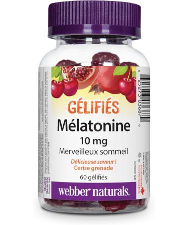 Webber Naturals Melatonin 10mg Gummies - 60 Count for Sleep Support | Buy Internationally - Buy Online on GoSupps.com