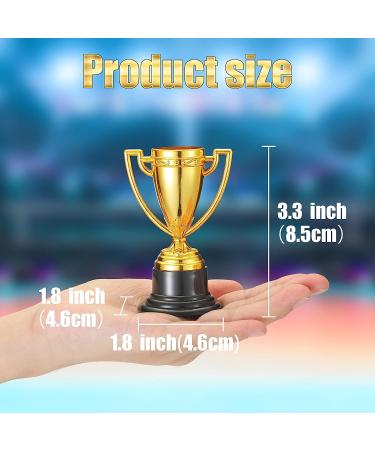 3 Pieces Mini Gold Trophy Cups for Kids - Perfect for Sports Tournaments and Parties - 1.8 x 1.8 x 3.3 Inch - Buy Online on GoSupps.com
