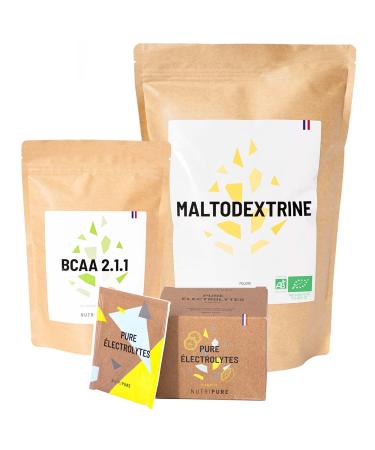 Nutripure | Energy Drink Pack | Organic Maltodextrin 100% Pure | Pure Electrolytes | BCAA 2.1.1 of plant origin | Food Supplements Endurance and Recovery After Exercise