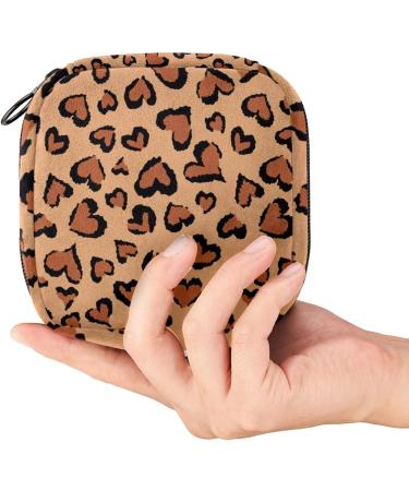 Leopard Print Menstrual Pad Storage Bag - Portable Period Sanitary Pouch for Teen Girls & Women (Color 7) - Buy Online on GoSupps.com