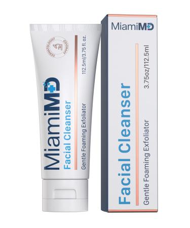 Foaming Facial Cleanser - Gentle Exfoliating Face Wash for Mature Skin - Hydrating and Moisturizing - Paraben Free Cruelty Free Face Care for All Skin Types