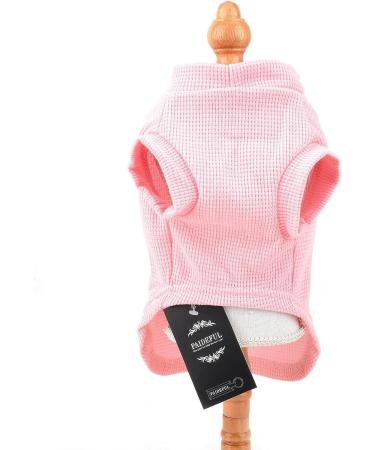 Paidful Soft Cotton Vest T-Shirt for Small Medium Dogs & Cats - Summer Sleeveless Breathable Pet Clothing for Puppies & Young Girls - Pink M (Back Length: 25cm) - Ideal for Chihuahuas & Yorkies - Buy Online on GoSupps.com