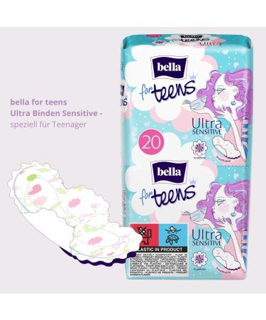 Buy Bella Ultra Binding Sensitive Pads for Teens | 6-Pack (20 Pieces Each) - Ultra-Thin Fragrance-Free with Wings - Buy Online on GoSupps.com