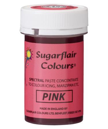 Sugarflair Pink Spectral Food Colouring Paste Highly Concentrated for Use with Sugar Pastes Buttercream Royal Icing or Cake Mix Vibrant Colour Dye - 25g