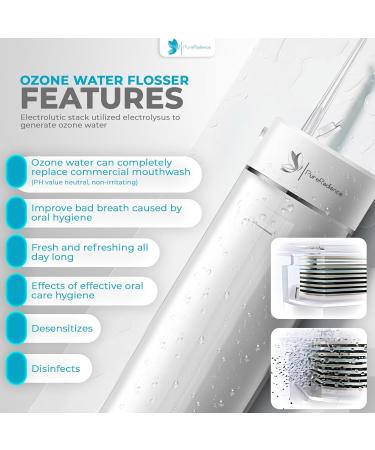 Water Dental Flosser with Ozone Self-Cleaning - IPX7 Waterproof Cordless Teeth Pick for Home & Travel - Effective Dental Care in Black - Buy Online on GoSupps.com