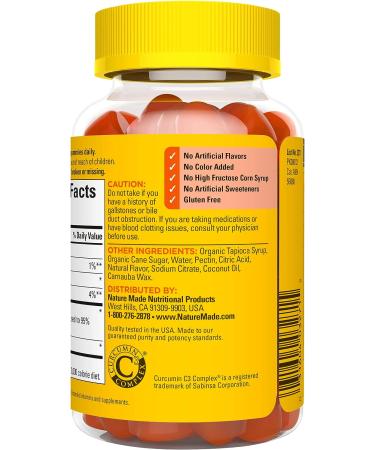 Nature Made Turmeric Curcumin 250mg Gummies - Antioxidant Support - 60 count - 30 Day Supply - Buy Online on GoSupps.com