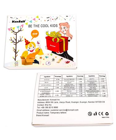 Konsait Kids Butterfly Temporary Tattoos 16 Sheets | Fake Tattoo Stickers for Girls, Children's Birthday Party Favors - Buy Online on GoSupps.com