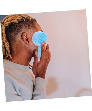 Healeved Face Pore Handheld Brush Facial Brush Silicone Bristles Face Cleaning 11.20X5.10X3.50CM Blue - Buy Online on GoSupps.com