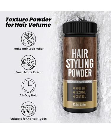 Men's Styling Powder Styling Powder | Portable Volumizing Hair Powder Matte Finish Styling Texturizing Powder Natural Looking Hair Texture Powder (2PC) - Buy Online on GoSupps.com