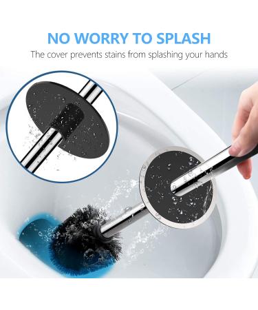 SetSail Compact Toilet Bowl Brush with 304 Stainless Steel Handle - Durable Scrubbing Bristles, Splash-Proof Holder - Bathroom Toilet Cleaner Brush (1 Pack) - Buy Online on GoSupps.com