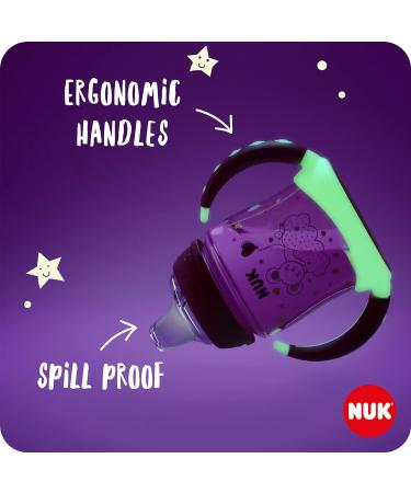 NUK First Choice Sippy Cup Night Pink Glow-in-the-dark | 6-18 Months | 150 ml | Leak-Proof & Anti-Colic | BPA-Free - Buy Online on GoSupps.com