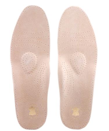 The shoe horn leather footbed - with pad - metatarsal support - heel pad and activated carbon z1001(36) 36 EU Natural