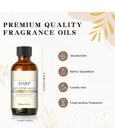 Lily of The Valley Fragrance Oil 60ml - Essential Oil for Diffusers & Candle Making - Aromatherapy Scent - 60.00 ml (Pack of 1) - Buy Online on GoSupps.com