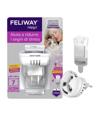 Feliway Help!Diffusor + refill 7 days - helps your cat with current stressful situations - soothing and stress relief for cats