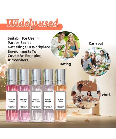 Pheromone Perfume Collection Pheromones Perfumes for Women Roll On Pheromone Perfume for Women Enhanced Scents Long-Lasting Portable (5PC) (4PACK-D) - Buy Online on GoSupps.com