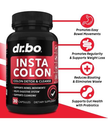 Colon Cleanser Detox - 15 Day Natural Weight Flush Pills for Fast Relief & Gut Health | Bowel Movement Support for Men & Women - Buy Online on GoSupps.com