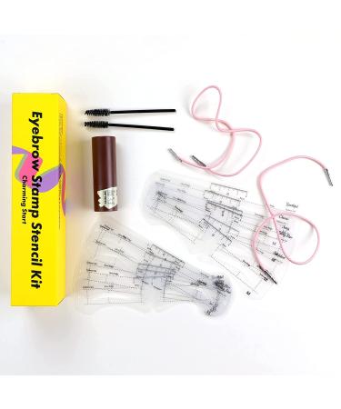 ANTIKE Makeup Eyebrow Stamp Stencil Kit - Waterproof Brow Stamp & Stencil Set - Light Brown Eyebrow Powder - Buy Online on GoSupps.com