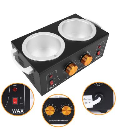 Double Wax Warmer Machine: Professional Electric Pot for Hair Removal - Waxing Kit for Facial & Body SPA - Buy Online on GoSupps.com