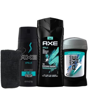Men's Gift Set - Apollo Body Wash & Spray Bonus Soap Saver | Perfect Father's Day Gift for Dad & Boyfriend - Buy Online on GoSupps.com