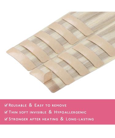Buy Salife Tape Extensions - 10pcs Real Hair Ashblond Highlights & Platinblond 20g 25cm - Invisible Tape In Hair Extensions for Girls - Buy Online on GoSupps.com