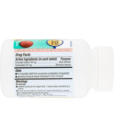 Equate Stool Softener & Stimulant Laxative 240 Tablets - 2 Bottle Bundle - Buy Online on GoSupps.com