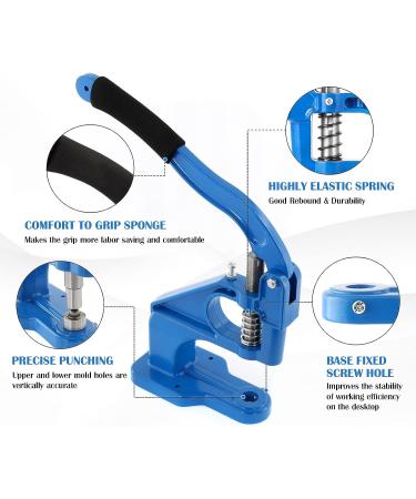 POWLAB Eyelet Hole Punch Kit - Heavy Duty Grommet Tool Set with 3 Setting Dies, 3 Punching Dies, and 3000Pcs Silver & Golden Grommets - 6/10/12mm - Buy Online on GoSupps.com