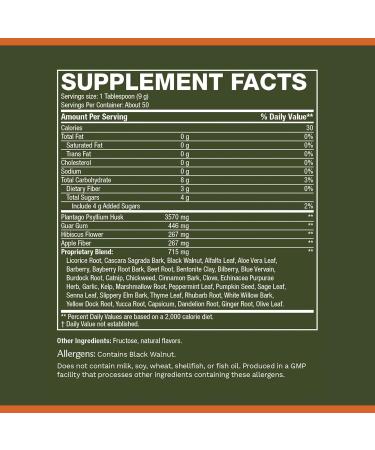 Buy Life's Fortune Organic 100% Natural Herbal Fiber Powder - Gut Health Supplement with Apple Fiber Non-GMO Soy & Gluten-Free - 455g (50 Servings) - International Shipping Available - Buy Online on GoSupps.com