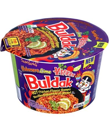 Samyang Hot Chicken Flavor Ramen - Habanero & Lime BIG BOWL 110g (4 Bowls) - HALAL - Buy Online on GoSupps.com