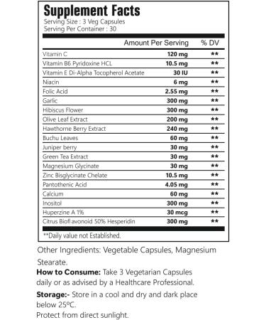 VitaCosmoX Hearing Support Supplement 90 Vegetarian Capsules 30 Servings Gluten Free Non-GMO and Vegetarian Friendly - Buy Online on GoSupps.com