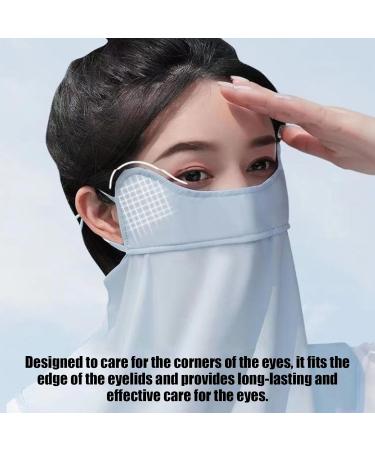 Ulapithi Sun Protection Cover for Women | Breathable Cooling Face Cover | Summer Scarf - Blue - Buy Online on GoSupps.com