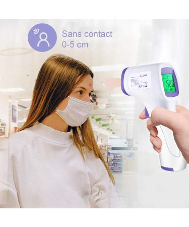 Contactless Infrared Fever Thermometer for Infants Children & Adults - Instant Accurate Readings Fever Alarm & Memory Function (Purple) - Buy Online on GoSupps.com